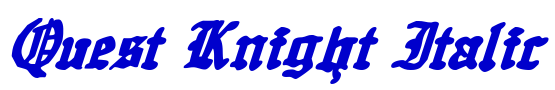 Quest Knight Italic font